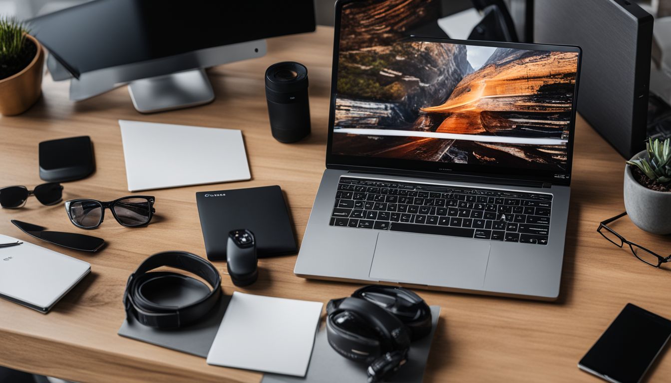 An image of modern technology devices in a stylish office setting. An image of modern technology devices in a stylish office setting.